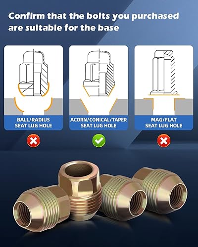 Miniatura 6 de ECCPP 24 tuercas hexagonales de 14 x 1.5 pulgadas de 78 pulgadas y 1.12 pulgadas de alto, tuercas de extremo abierto para Sliverado Sierra 2500HD