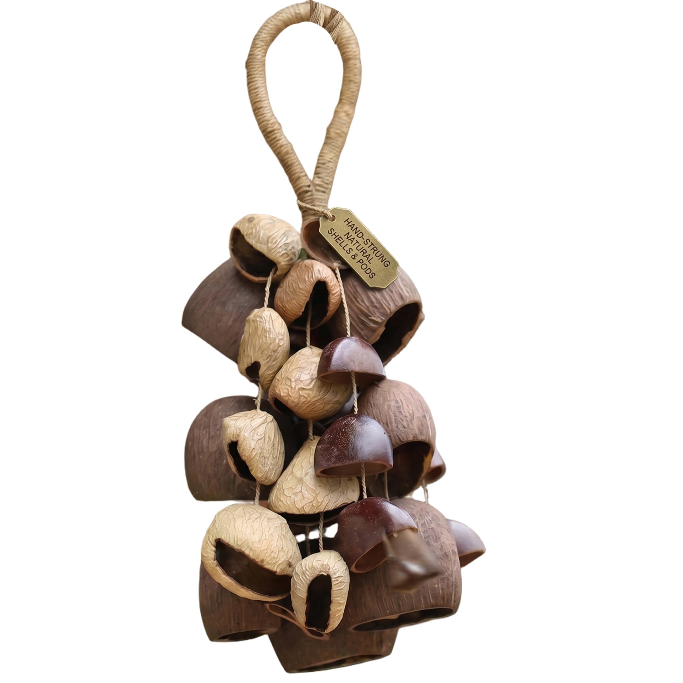 Seed Rattle, Handcrafted Natural Seed Rattle Windchime Bag Charm Mixed African Instrument & Natural Decor