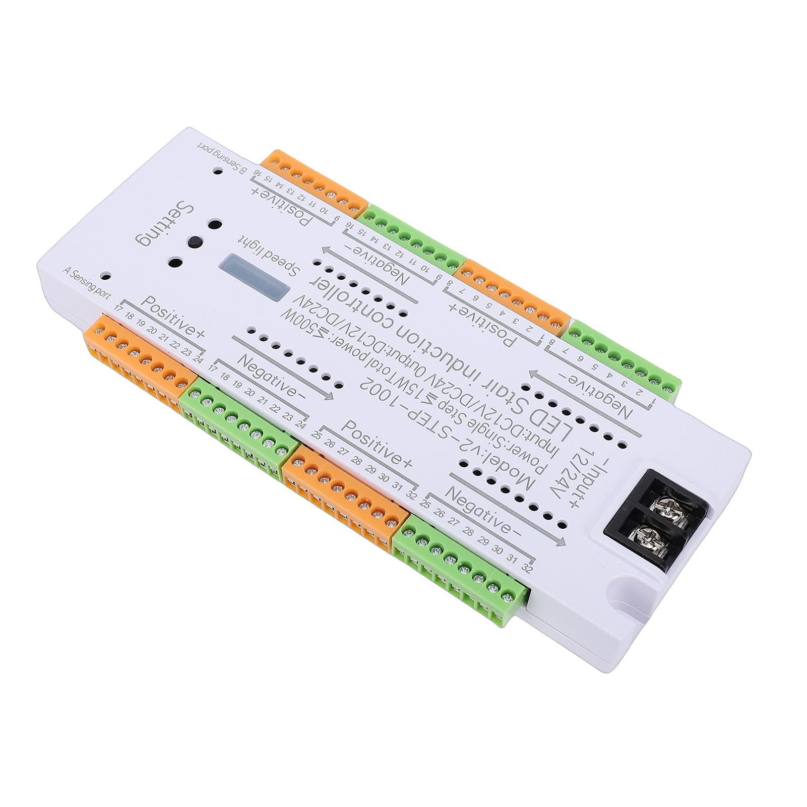 Fabater Controller Luci Scale LED con Sensore di Movimento, Controller Automatico Luci Scale a 32 con velocità Regolabile, Rilevamento Intelligente del Movimento per Illuminazione di Negozi di Negozi