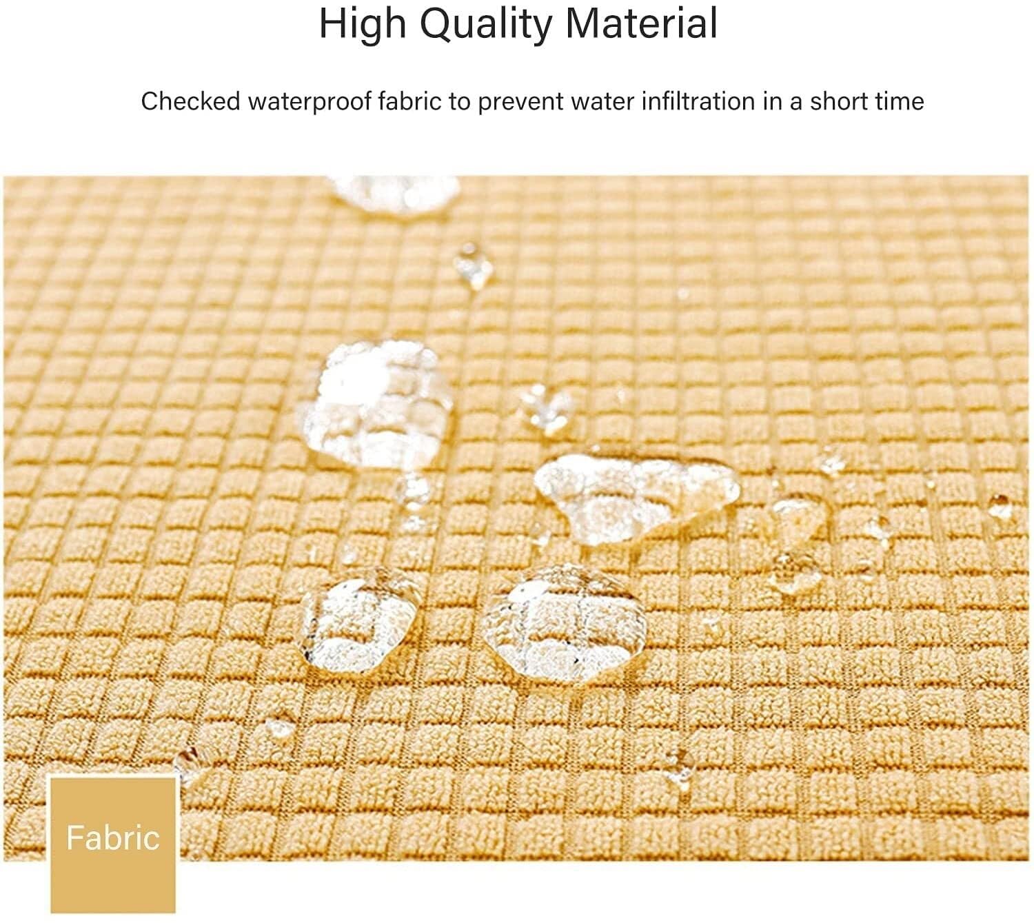 Fodera per Sedia da Pranzo Jacquard Elasticizzata - Copertura per Sedia con Braccioli, Lavabile e Rimovibile, Set da 1/2/4/6 per Cucina e Hotel(A,6PCS)