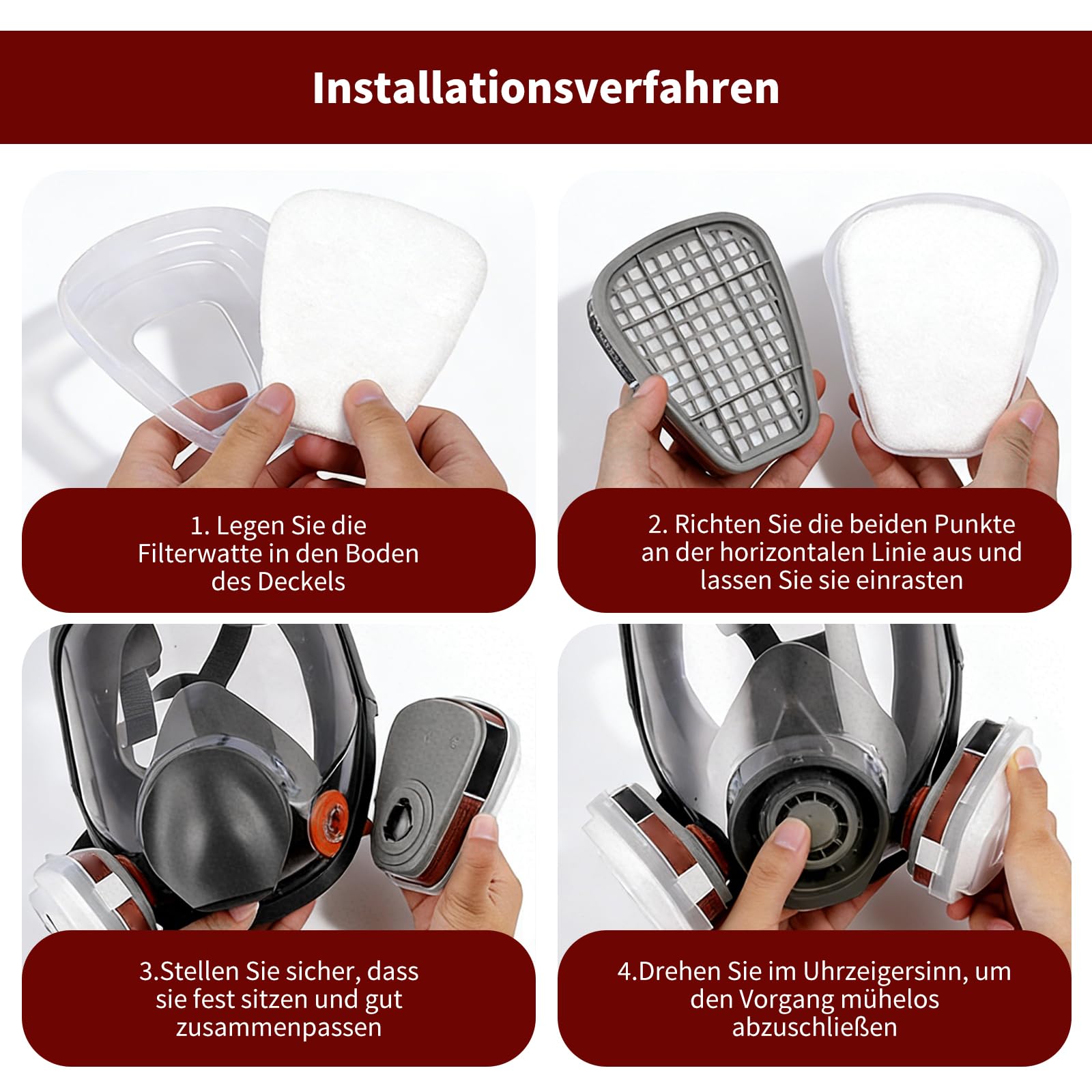 10 filtros para máscara respiratoria, 6001 para máscara pintura, cartuchos de vapor orgánico, filtro químico de pintura contra polvo, gas, vapores orgánicos, con 6100/6200/7501/7502/6502/6800