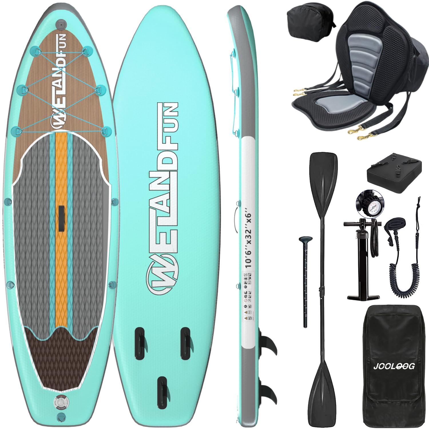 View 1 of *** USED*** JOOLOOG Inflatable Stand Up Paddle Board for Adults 10'6" SUP Camera Mountt