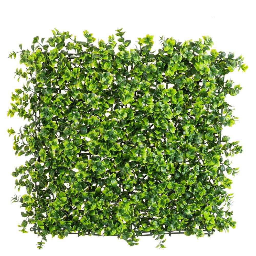 LOLAhome Panel Artificial para jardín Vertical Verde de PVC de 50x50 cm