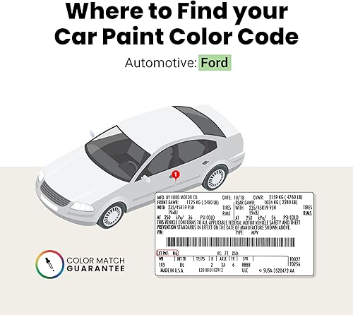 Miniatura 3 de TouchUpDirect UG White Platinum Pearl Tricoat Compatible With Ford Exact Match Touch Up Paint Aerosol - Essential Package