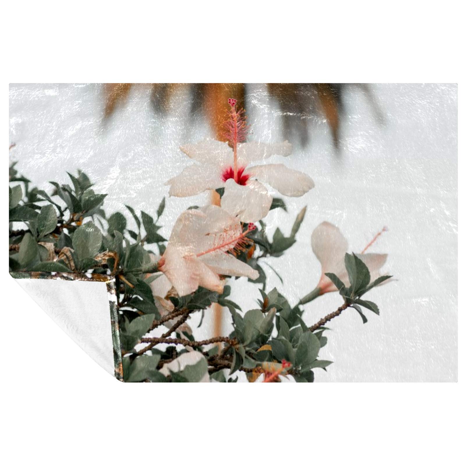Couverture douce lit canapé et drap de pique-nique hibiscus 150x100