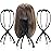 obeoby Wig Stand, Portable Wig Holder Wig Head Stand for All Wigs Travel Wig (black(3pack))
