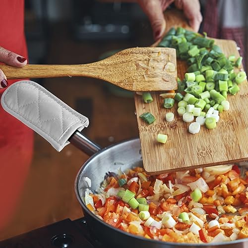 Miniatura 4 de 4 fundas para mango de sartén, resistentes al calor, fundas para mango de sartén caliente, antideslizantes, lavables a máquina, fundas para mango de