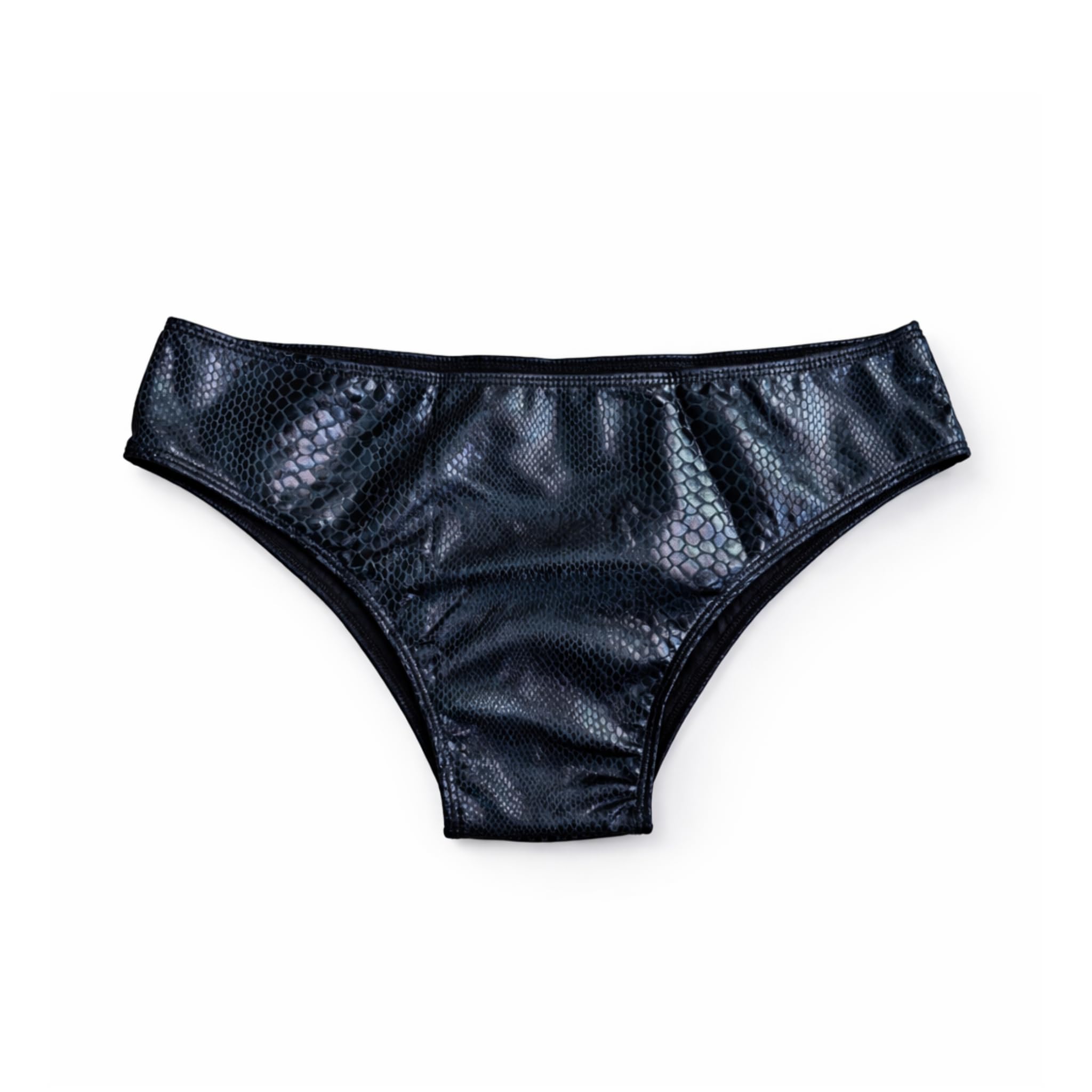 Photo 1 of Men’s Bodybuilding Posing Trunks – Classic Physique Style in Anaconda Material | IFBB & NPC Approved (XL) Black