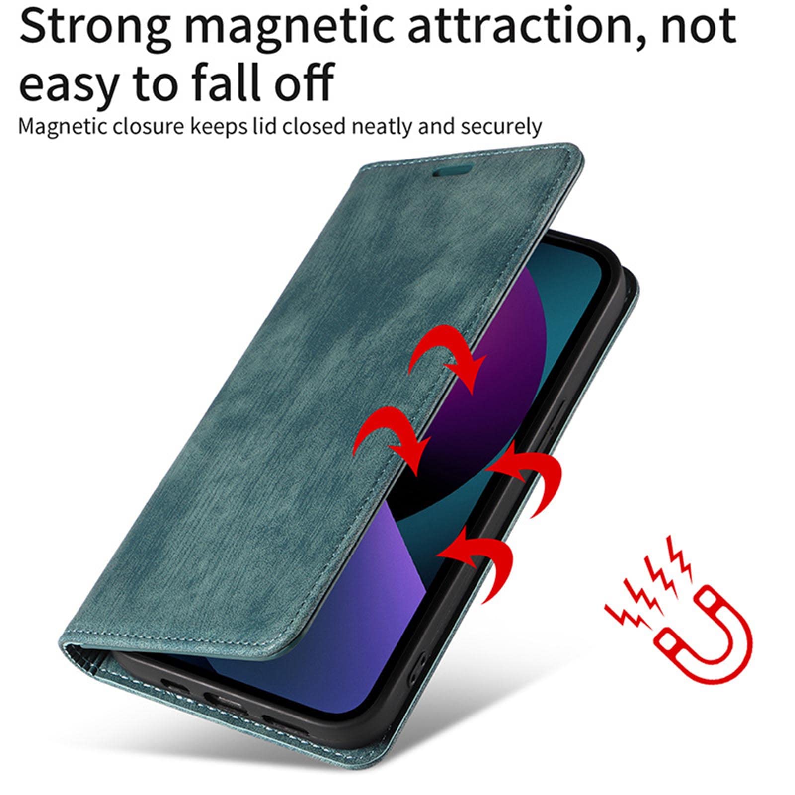 Funda para Sony Xperia 1 IV, Magnética Funda con Ranura para Tarjetas Y Soporte Plegable A Prueba De Golpes Anti-Rasguño Estuche,Negro