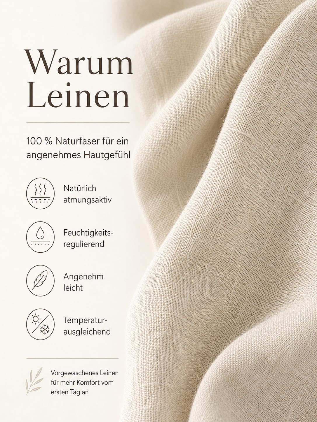 RAKUYUME Damen Pyjama Set, Leinen Langarm Schlafanzug mit Hose | 100% Leinen, atmungsaktive Damen Nachtwäsche, Ganzjahres-Pyjama, Hausanzug und Loungewear für Zuhause