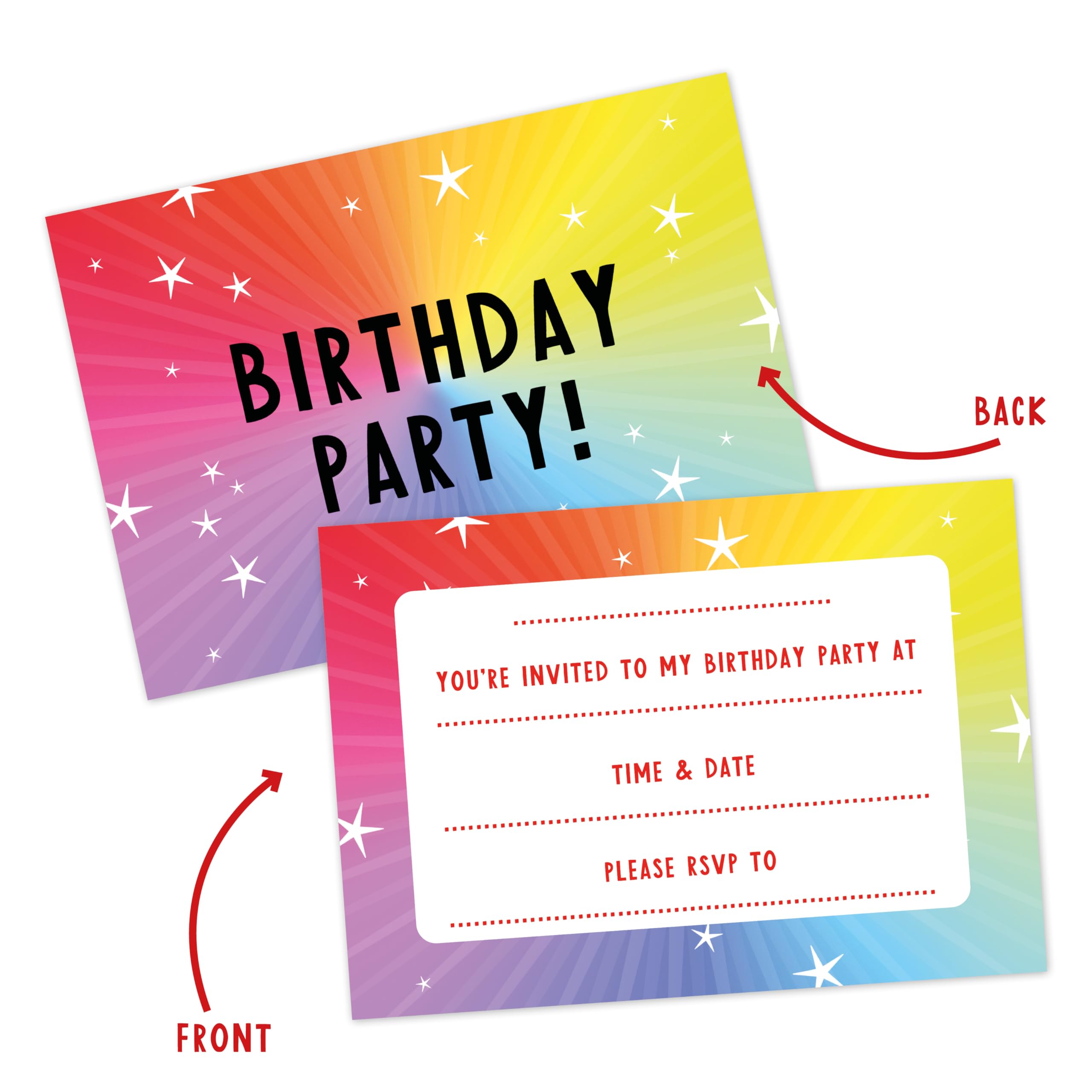Manta Makes Party invitations for kids pack of 36 - Image 2