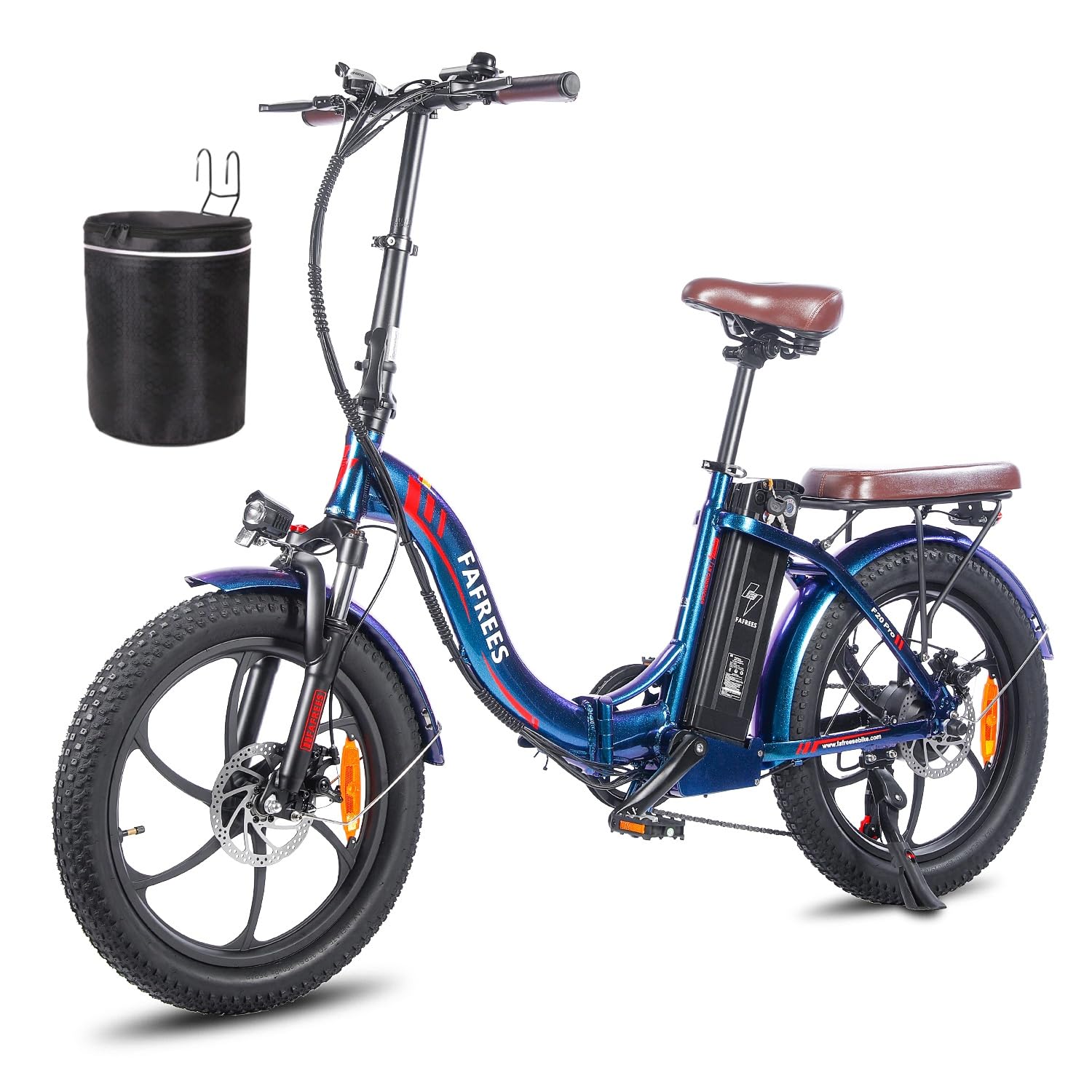 Fafrees F20-Pro Klapprad E-Bike Elektrofahrräder 20 Zoll, e Bike Herren 36V 18AH Akku, Fatbike 250W e Bike Damen, Mountain ebike 25km/h, Electric Bike für Erwachsene, Blau Sport & Freizeit