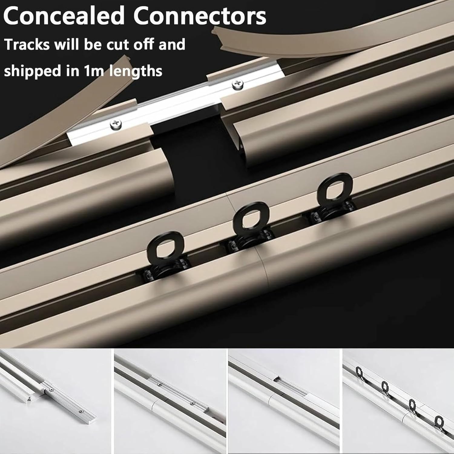 Ultra-thin Ceiling Track for Curtains, Ceiling Curtain Track Set, Ceiling Track for Curtains-Room Divider - Curtain Track, Slide Quietly Curtain Track Rail for Inward-opening Window(White,3.3m(10.8ft)