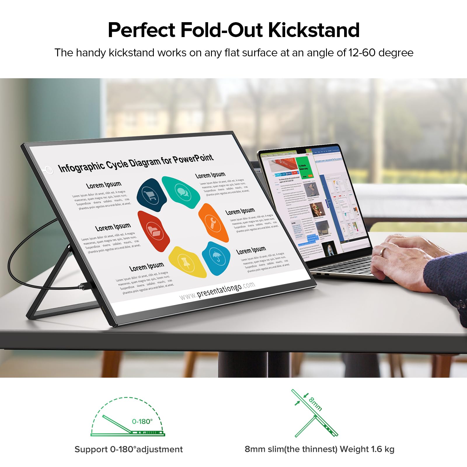 Amazon.com: EVICIV 22” Portable Monitor QLED | 2K Portable