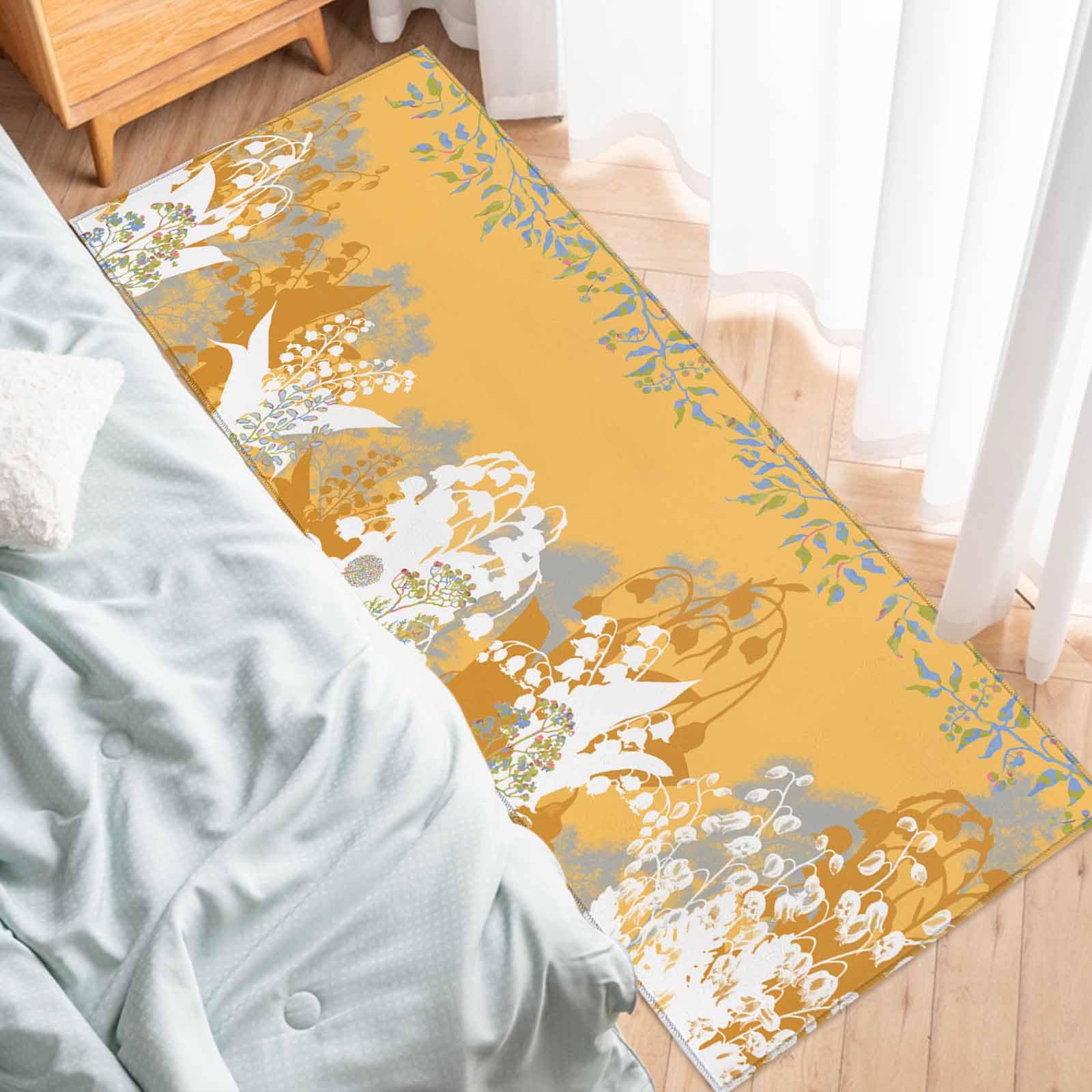 Amazon.com: Kewadony 2 Piece Kitchen Rugs Set, Boho Yellow