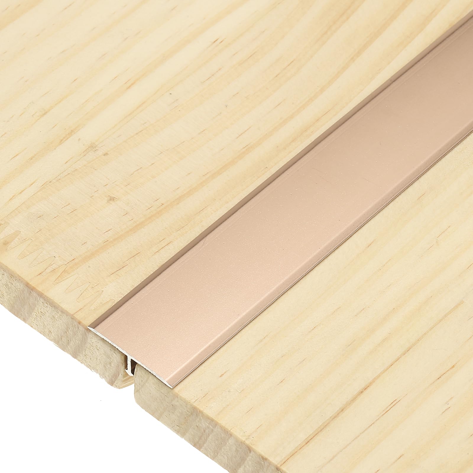 sourcing map 3Pcs T-Molding Transition Strips, 9m x 25mm (L x W) Aluminium Alloy Floor Flat Divider Strip Vinyl Flooring Edging Trim for Floor Gaps Doorways, Rose Gold