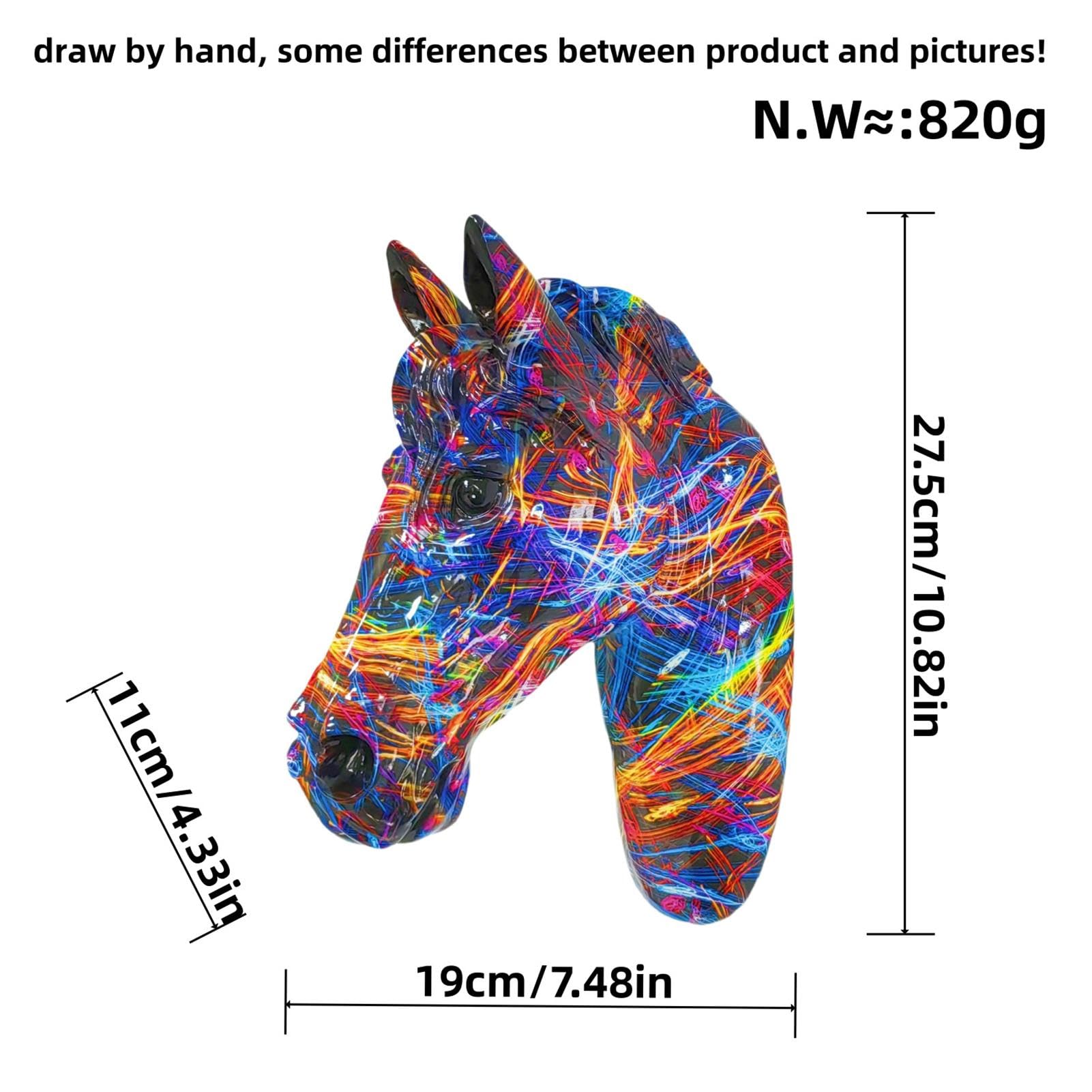 Amazon.co.jp: 馬の壁の装飾、馬の吊り下げ可能なオーナメント