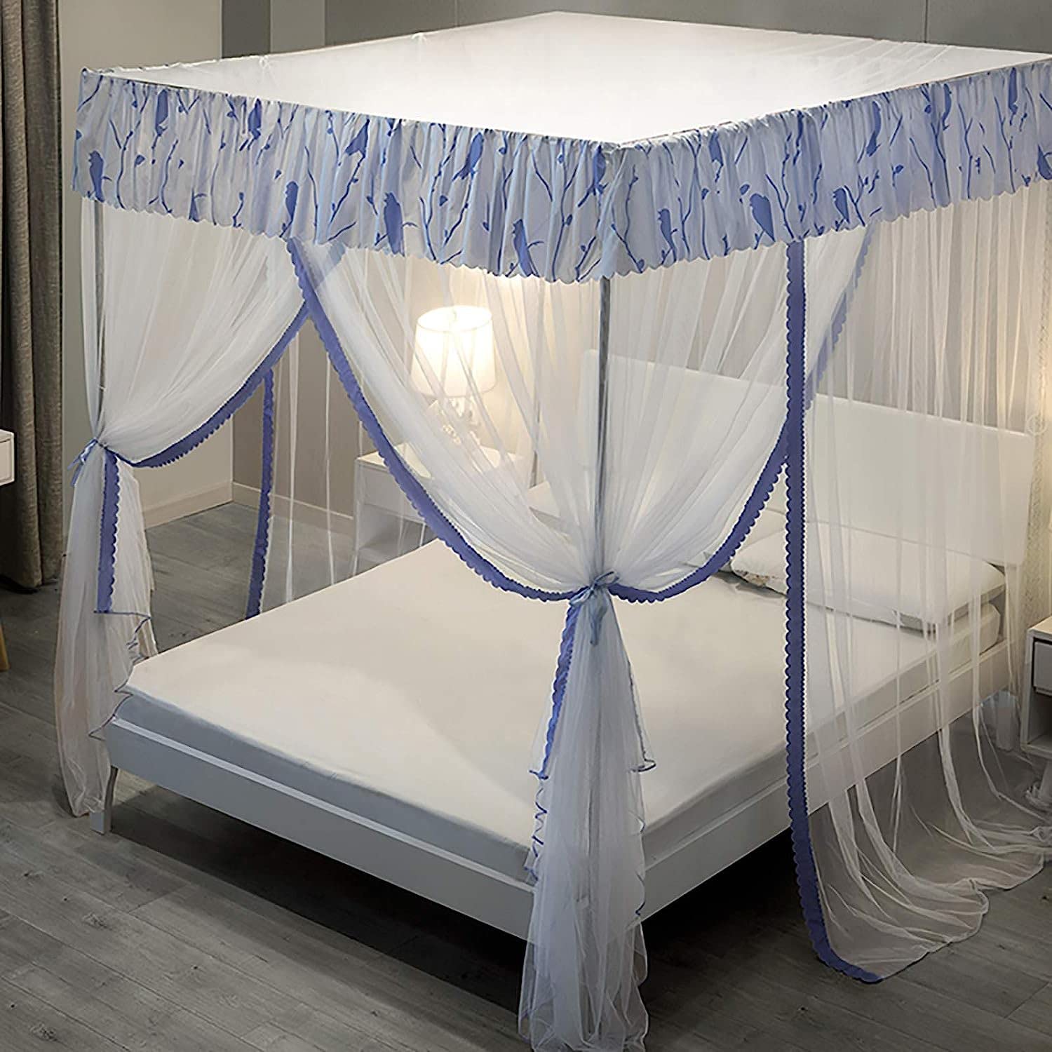 Moustiquaire de sol contre les insectes pour lit de filles 120x200