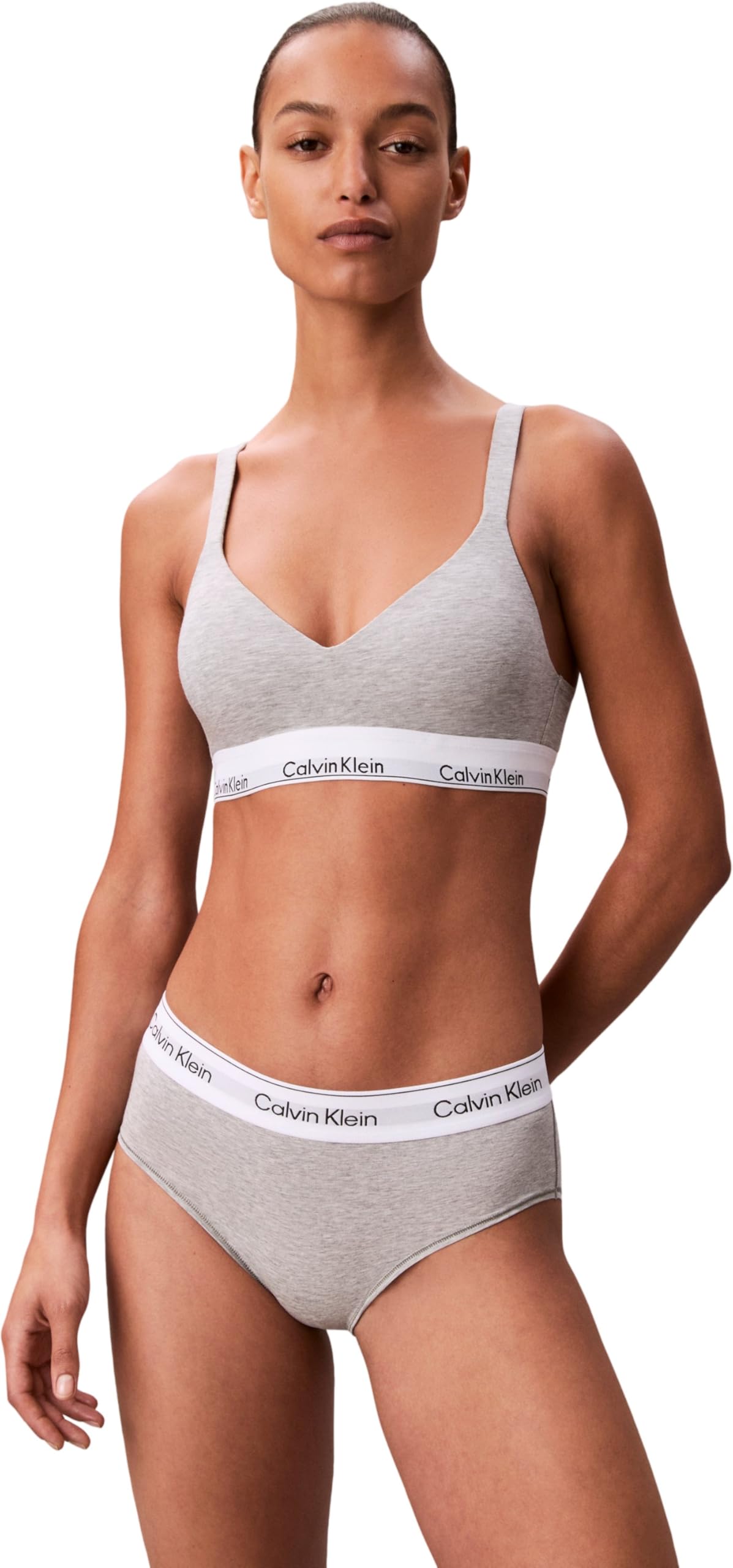 Calvin Klein - Women's Bralette - Icon Cotton Modal - Grey Heather - XL