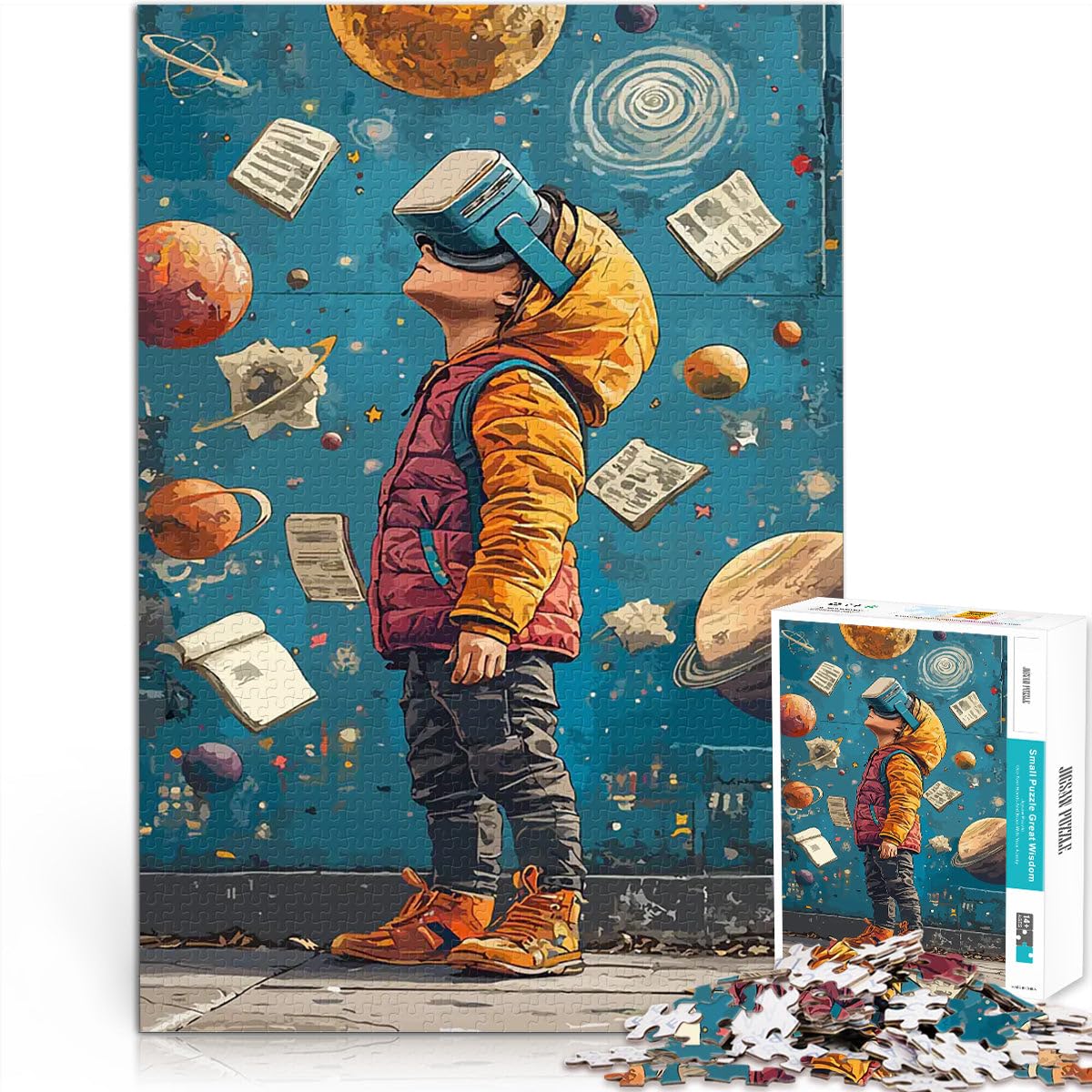 Jigsaws 2000 Pieces for teenagers VR Space Exploration Lernspiele Heimdekoration Geburtstagsgeschenk, Geschenke70x100cm — image 1