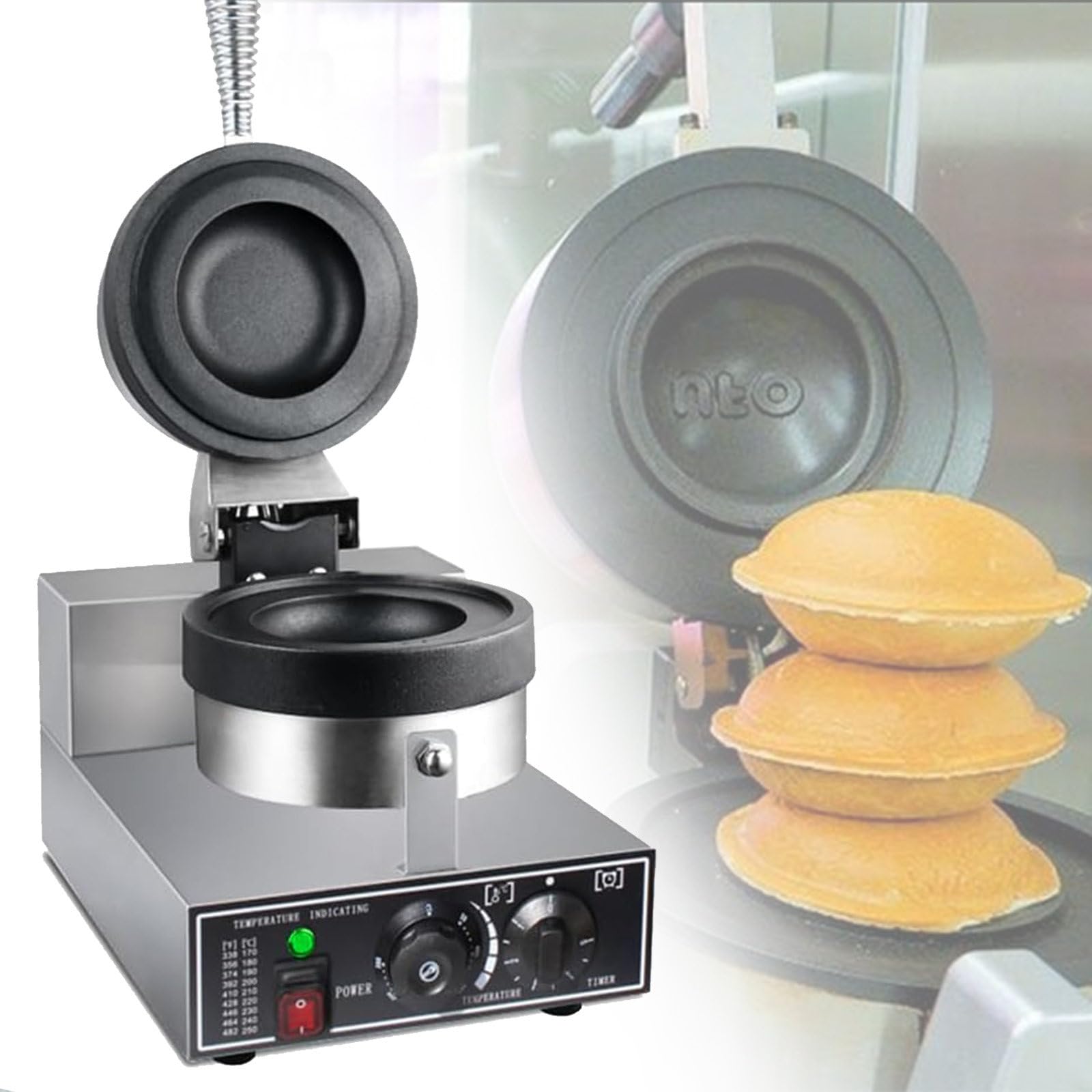Eastnmythet Nonstick Burger Maker Press Electric Press Burger Machine, 1200W Ice Cream Burger Mold, Ice Cream Sandwich Press Machine