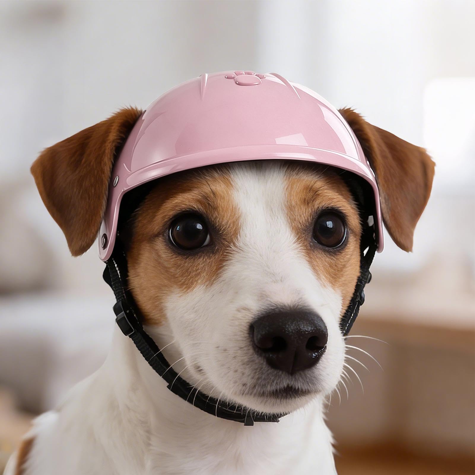Casco Per Gatto E Cane Con Cinghias Regolabile | Copricapo Protettivo Antiscivolo Leggero Per Animali | Sicurezza Per Moto Bicicletta Campeggio Viaggi Esterni