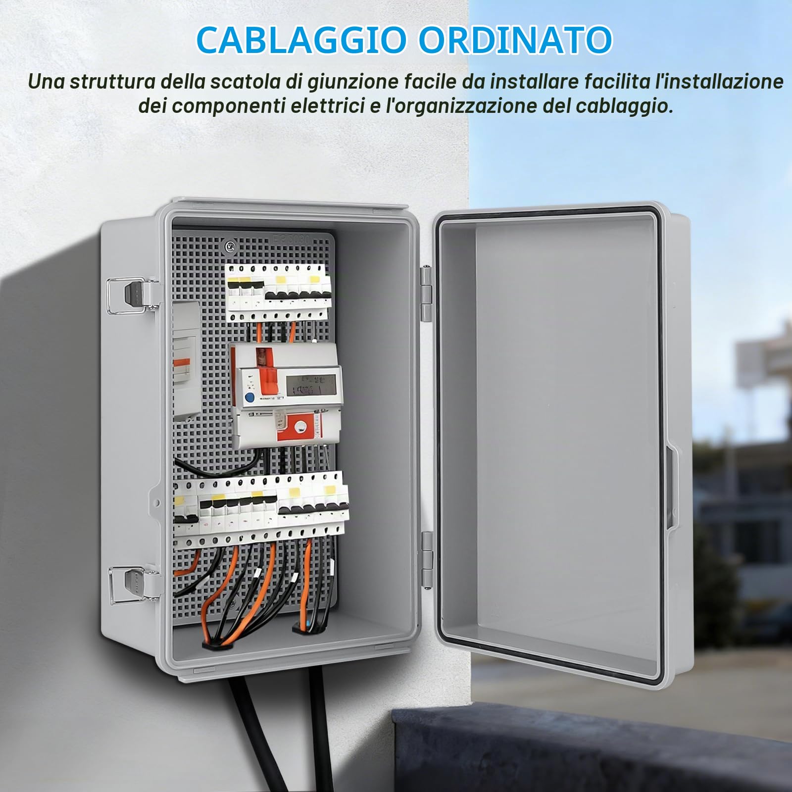 1 PCS Scatola Elettrica da Esterno IP66 20cm x 30cm x 13cm, Scatola di Distribuzione Impermeabile, Scatolas Stagna Elettrica da Esterno, Armadio Elettrico Da Esterno