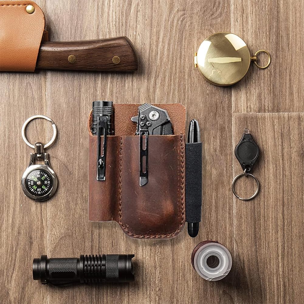 SUPERDANT Leather EDC Cutting Dies EDC Storage Bag Die Cutter Key Case Holder Wooden Die Cuts Key Hanging Pendant Leather Dies for DIY Art Crafts Car Keys Chain