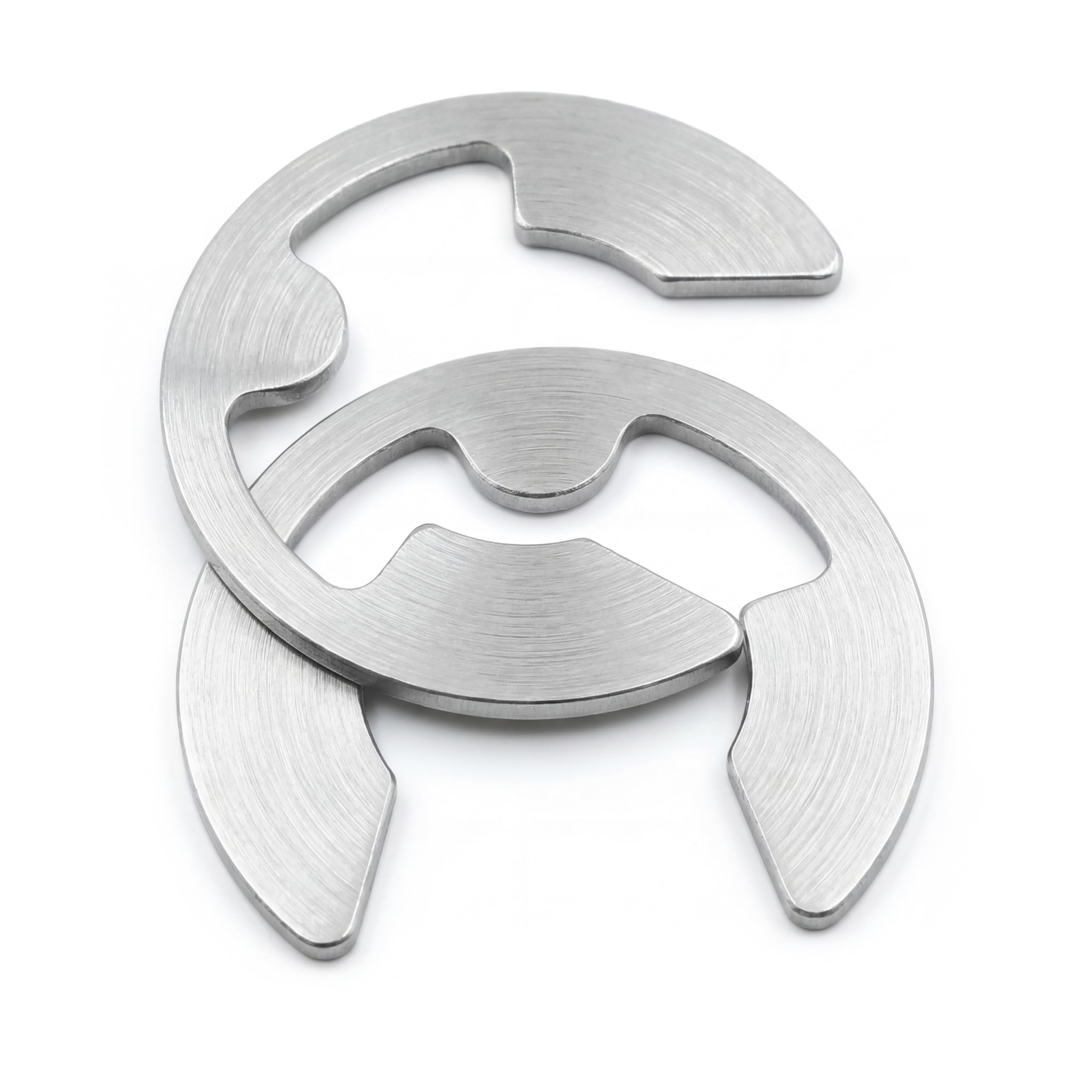 Circlip Ø 15 mm, tipo E per albero, acciaio inossidabile A2, DIN 6799 - (50 pezzi)