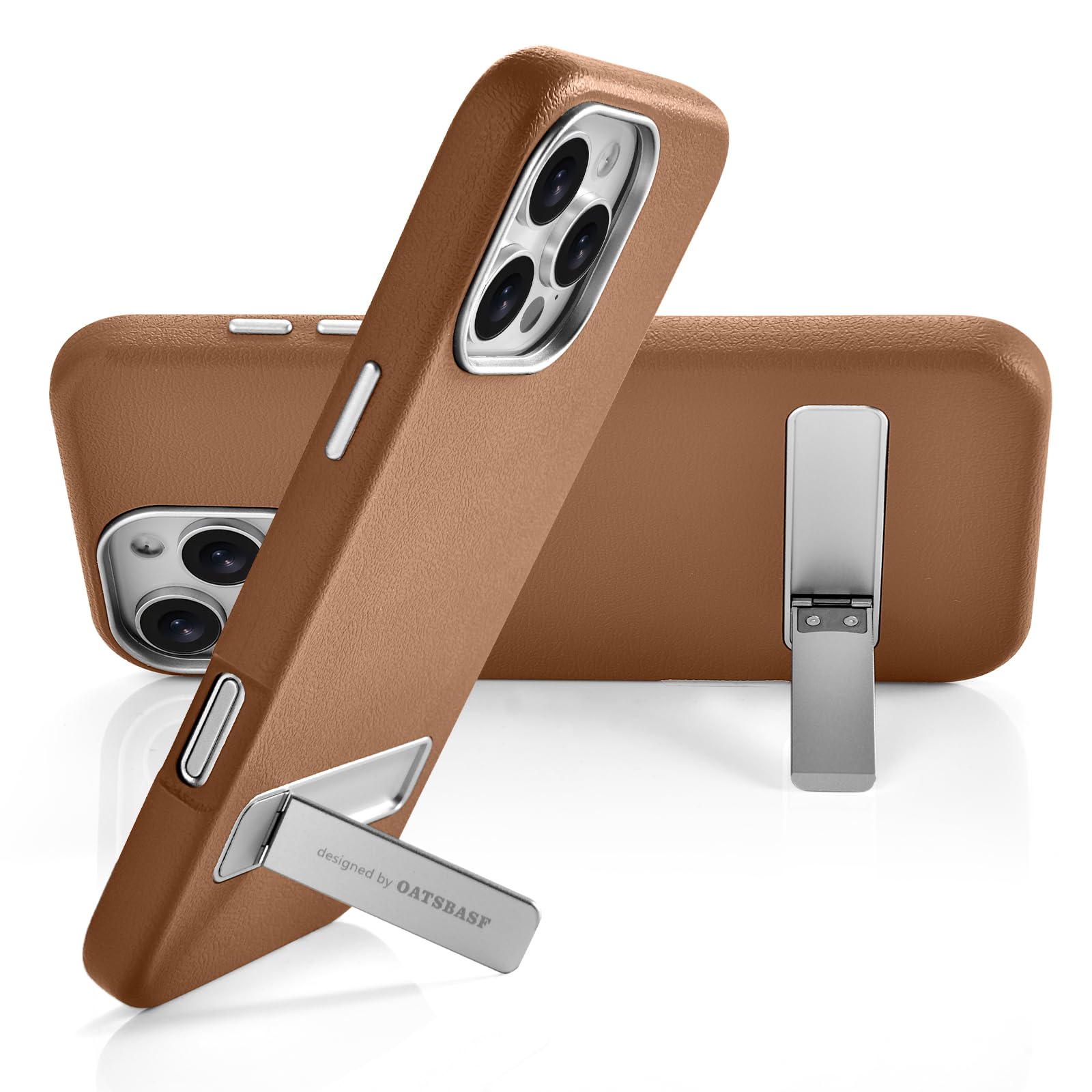Coque iPhone 16 Pro Max抗震保护，解决手酸看剧痛点，自带磁吸金属支架 - 8