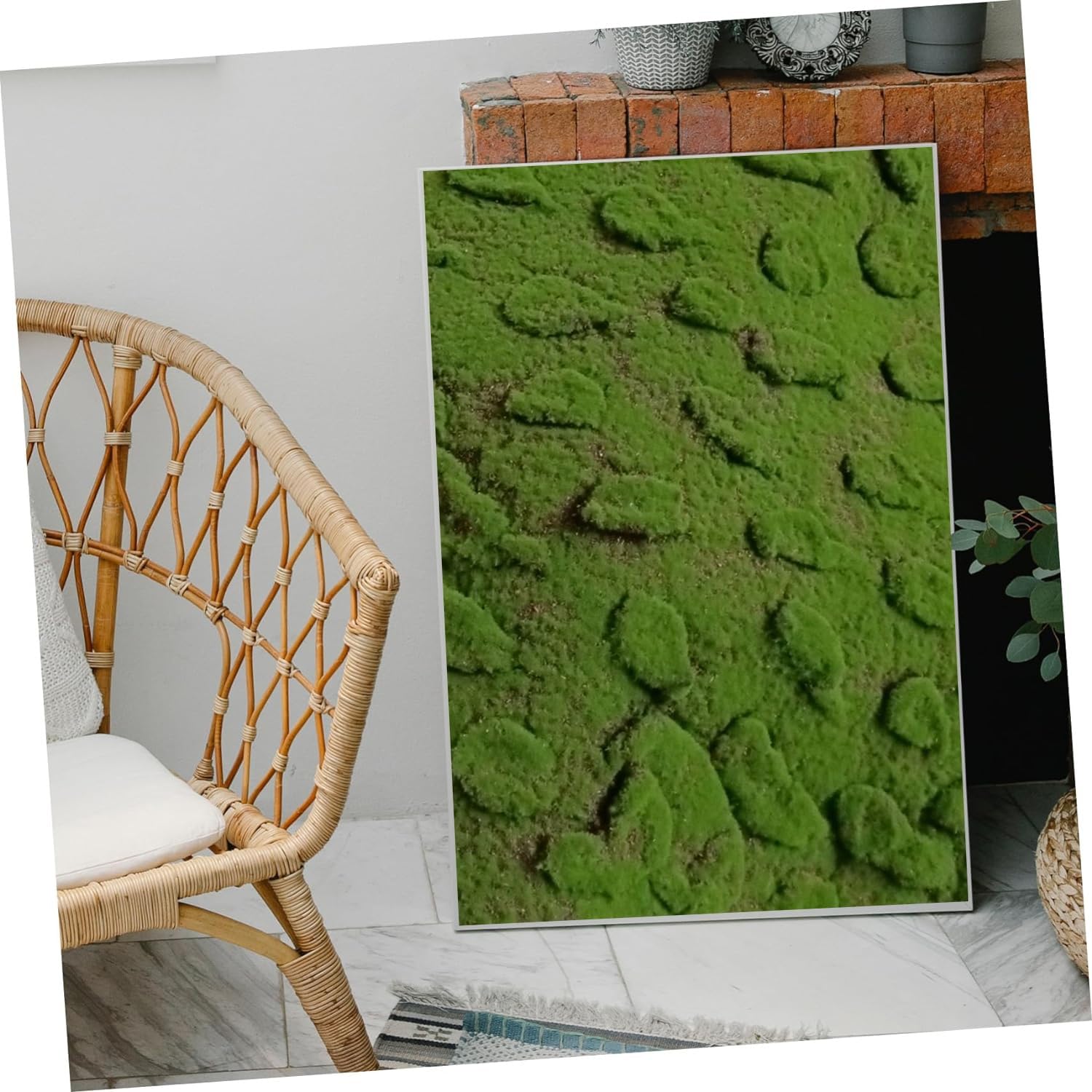 Moos Künstlich Künstlicher Moosrasen Imitiert Flechten Mooswand Lebend Wird für Die Schaufensterdekoration Bei Hochzeiten Im Park Verwendet (Color : B, Size : 100x100cm/39.37x39.37in)