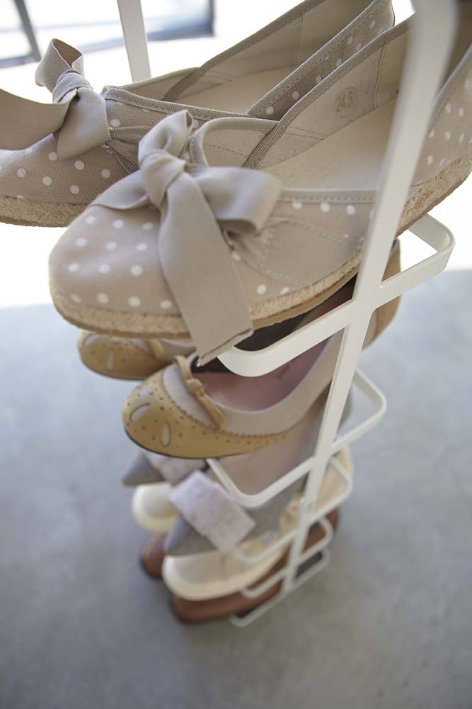 Amazon｜山崎実業 シューズスタンド タワー ホワイト 2478｜据え置き型