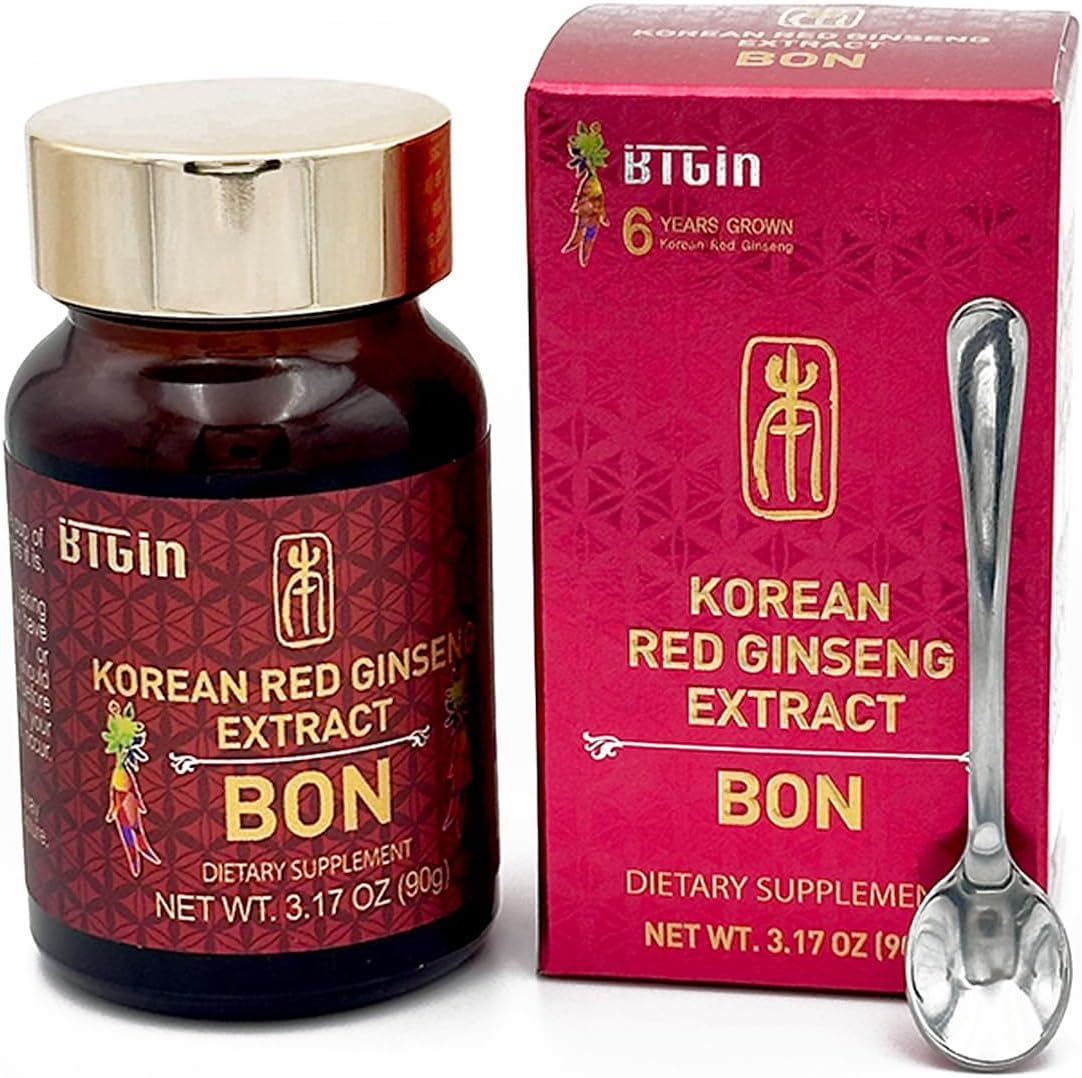Bon Korean Red Panax Ginseng Extract - 100% Pure Concentrate - No Additives Extra Strength Supplement - Caffeine Free Energy, Focus & Immune Support - 90g - Image 2