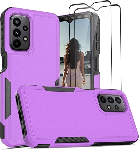 Jeylly Funda para Samsung Galaxy A23 4G5G (2022), protección contra caídas de grado militar, antideslizante, mate, policarbonato duro, TPU suave, a