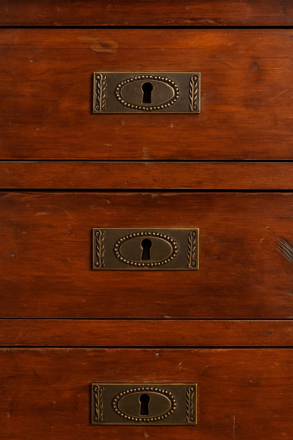 Fuxxer 6 x Targhe antiche per chiavi, rosetta per serratura, vintage in ottone, 24 x 73 mm