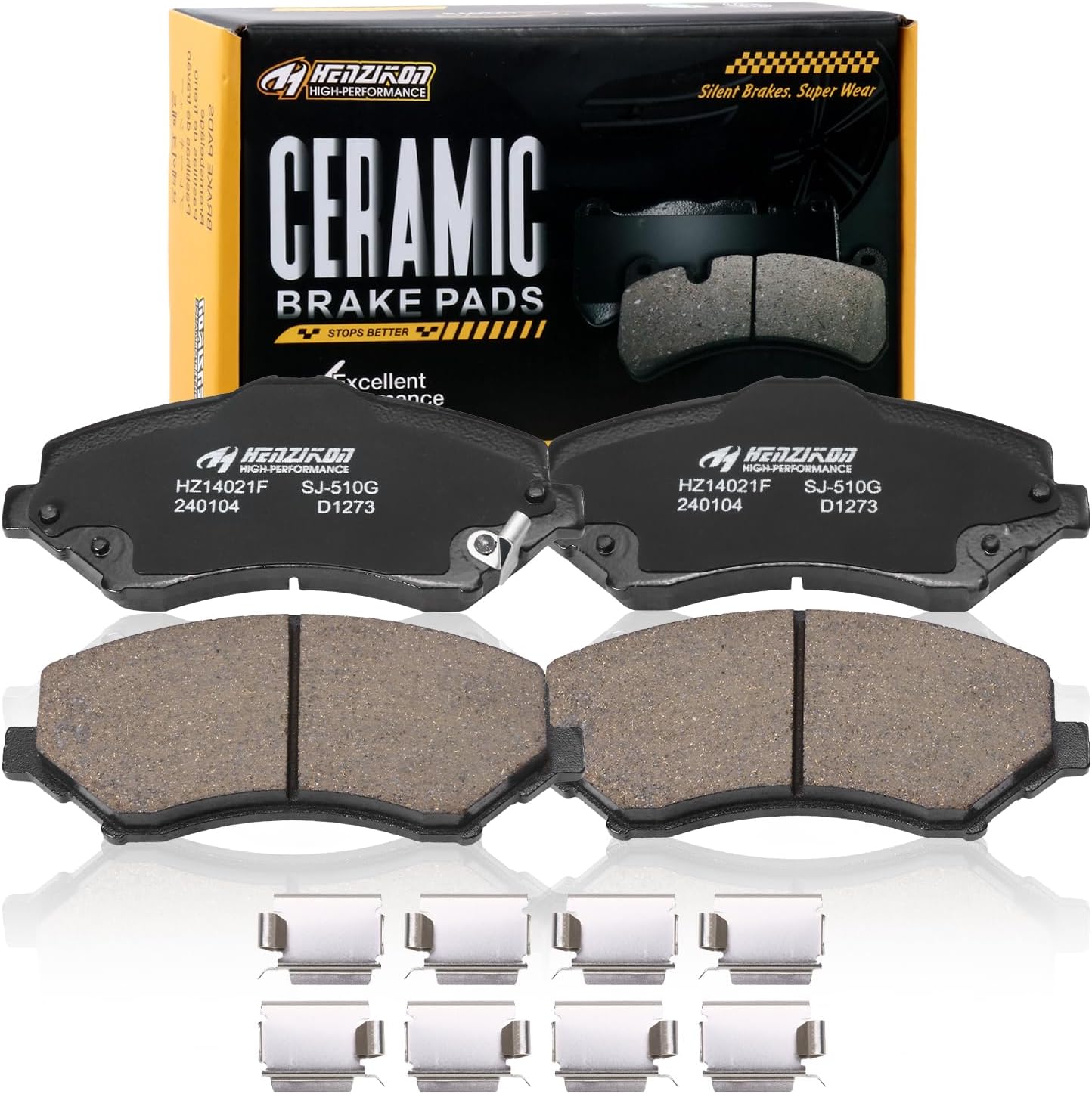 Front Brake Pads Set Compatible with 2008-2011 Chrysler Town & Country;Dodge Grand Caravan/Journey/Nitro;Jeep Liberty/Wrangler/Wrangler JK;Volkswagen Routan/Routan S(D1273)