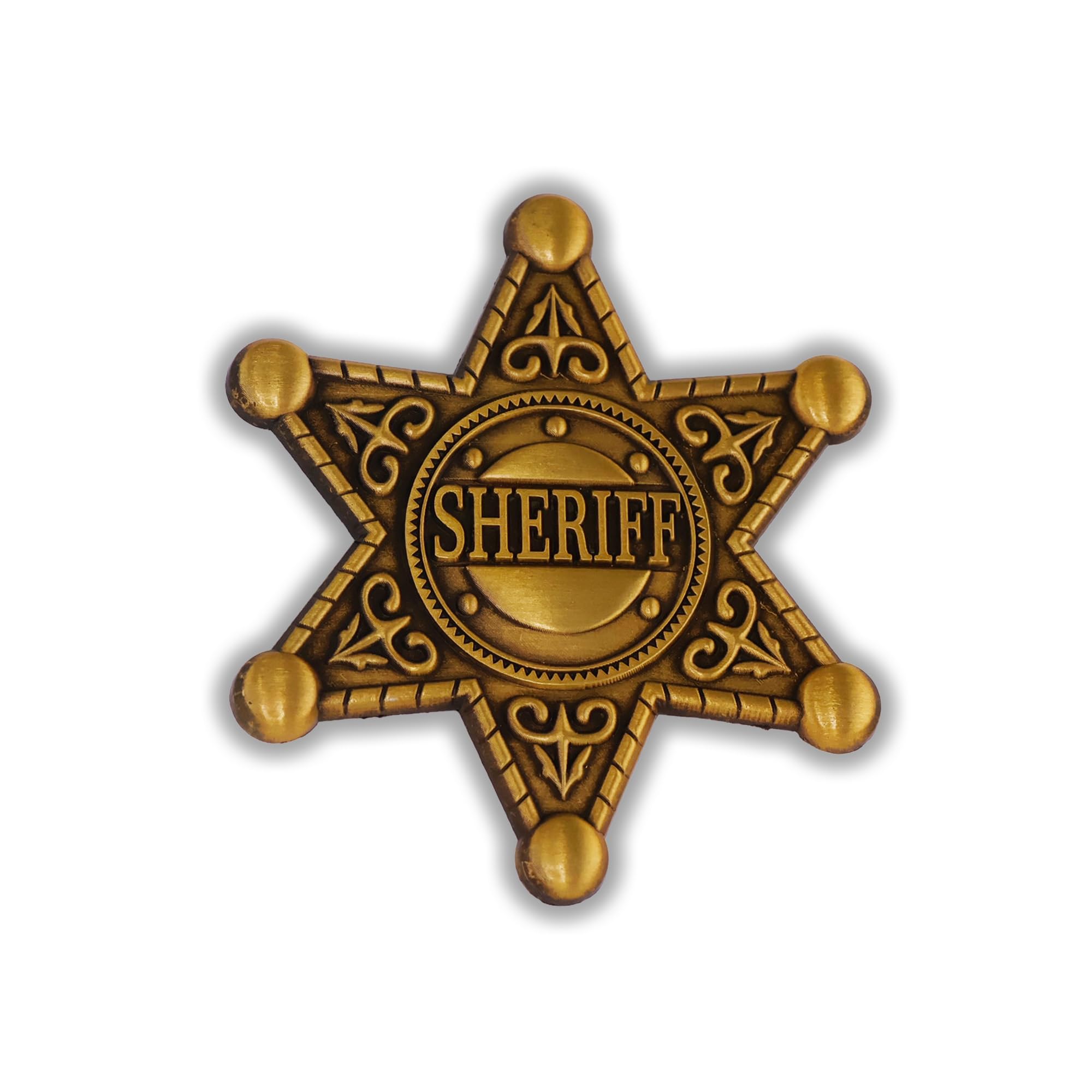 Premium Metal Sheriff Badge, Fancy Dress & Costume Accessory for Adults & Kids