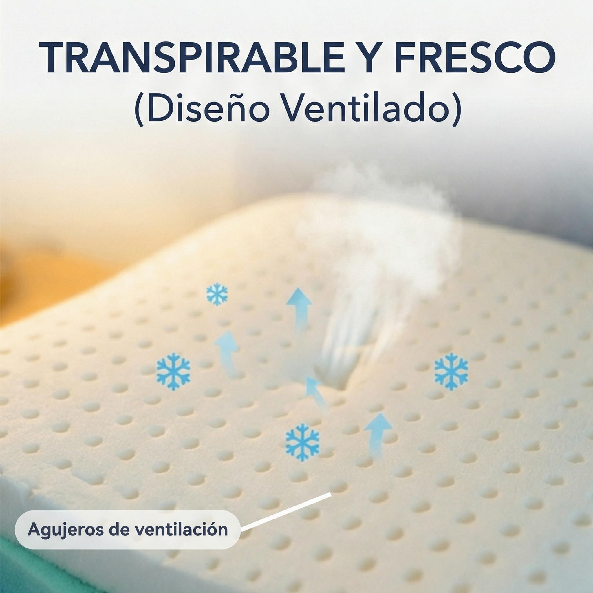 Pharmaflex Almohada Cervicales y Cuello Ortopédica de Memory Foam con Sistema de 5 Capas – Almohada Ergonómica para Dormir de Lado, Boca Arriba y Boca Abajo, Transpirable y Antialérgica