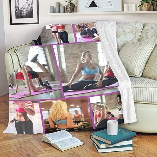 Miniatura 9 de Manta personalizada con foto, manta de franela suave universitaria, manta personalizada para regalos (5 fotos, 30 x 40 pulgadas)