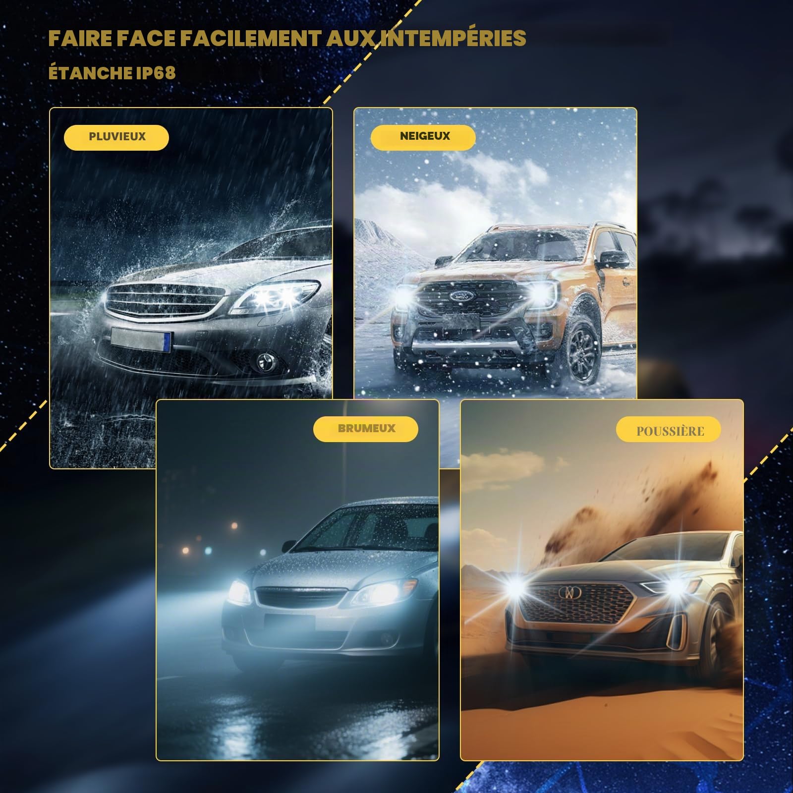 Ampoules Xenon D1S 35W, 12V 6000K Lumière Blanche Intense - 2 Pièces