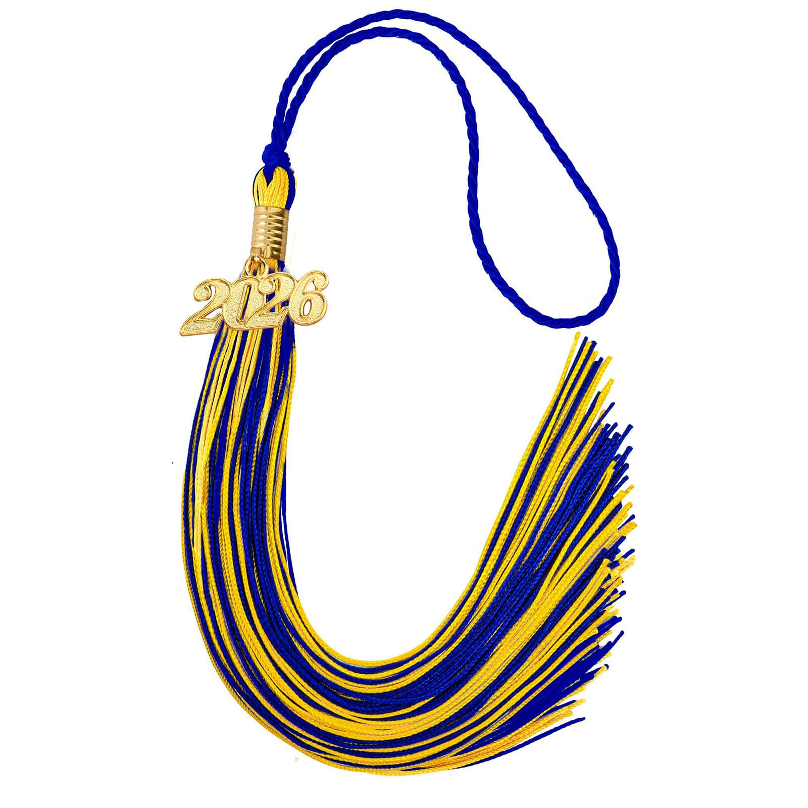 CRFFZ Class of 2026 Graduation Tassels Ornament with Year Charm for Academic Gowns Caps Bachelor Robe Ceremonies Artificial Silk