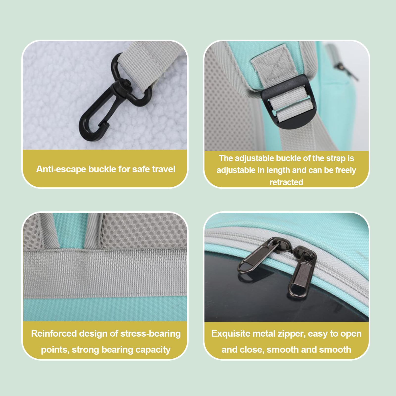 Mochila para Gatos, Cápsula Espacial, para Gatos Y Perros, Mochila Transparente, Transpirable, Bolsa De Transporte para Mascotas, Gatos, Bolsa De Transporte para Senderismo Y Camping,Gris