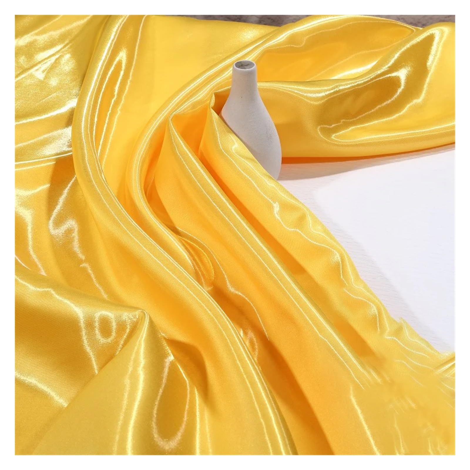Satin Fabric Multi-Color Liquid Satin Reflective Crystal Fabric Smooth Sparkle Stiff Material for Craft(Color 25)
