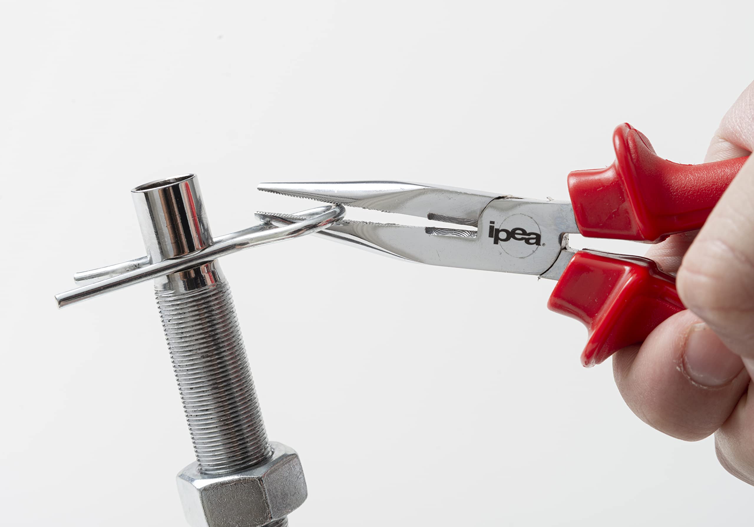 IPEA Pinza a Becco Dritto Professionale 17 CM - IMPUGNATURA ERGONOMIA - per un Uso Prolungato - Pinze Dritte Multiuso in Acciaio per Lavoro, Bricolage, Fai da Te - Pinze Universali