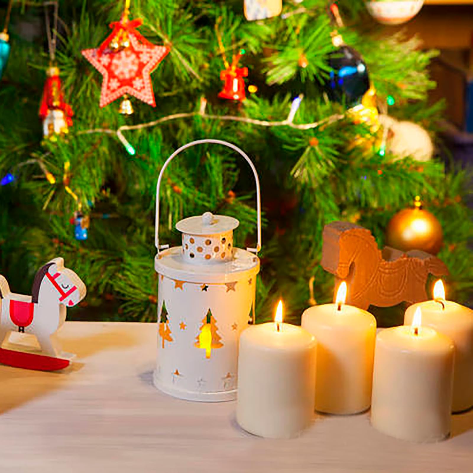 Lvory - Set di candele a pilastro, 30,5-5,1 x 5,1 cm, antigoccia, non profumate, per decorare la casa, il relax e tutte le occasioni