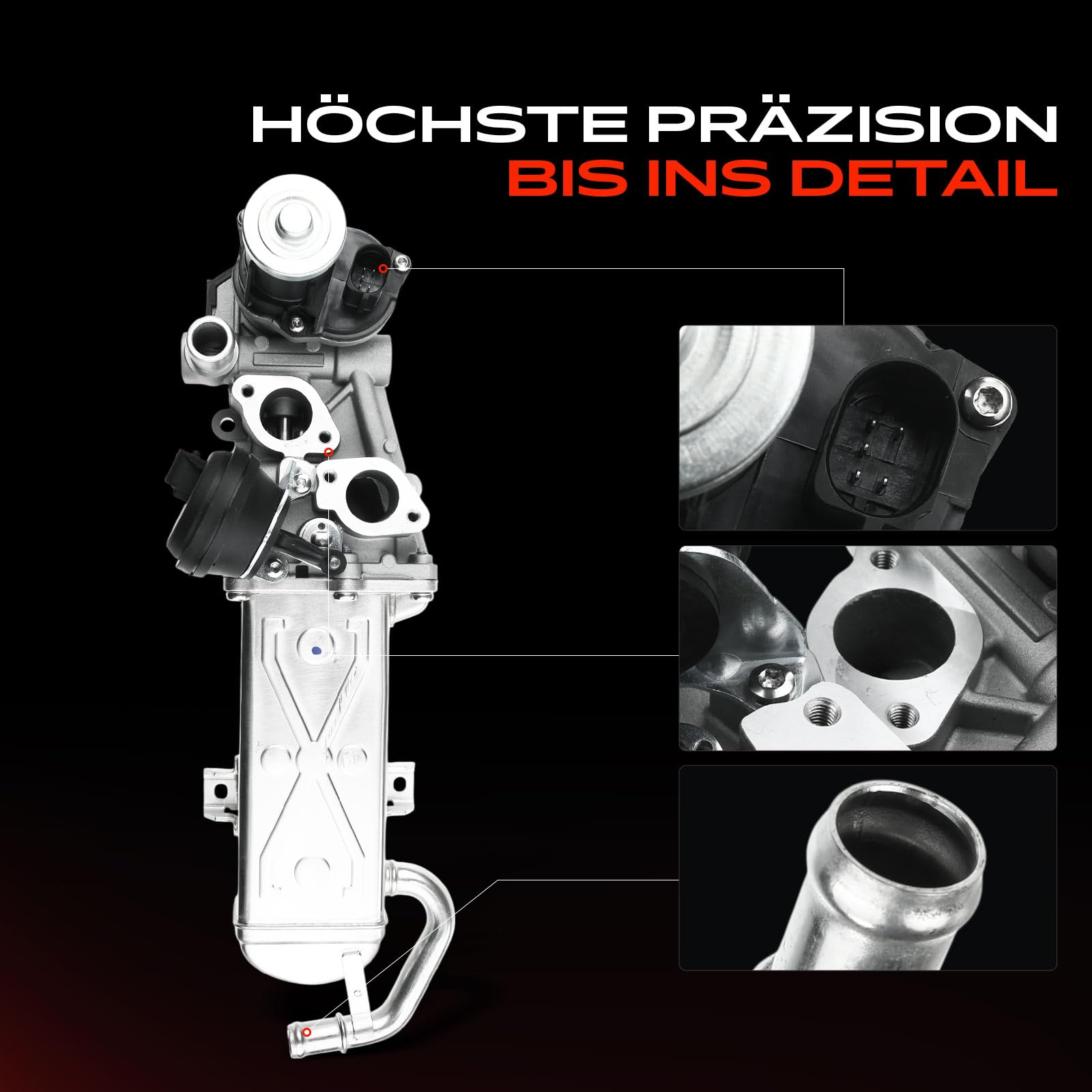 Frankberg AGR-Ventil Kompatibel mit A3 8P1 1.6L 2.0L 2003-2012 A3 Cabriolet 8P7 1.6L 2.0L 2009-2013 TT 8J3 2.0L 2008-2014 A.l.h.a.m.b.r.a 710 711 2.0L 2010-Heute Replace# 03L131512CF