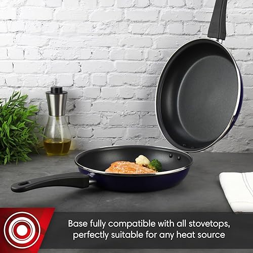 Miniatura 5 de MAGEFESA Coral - Sartén de doble cara de 9.4 pulgadas, perfecta para tortilla y frittata españolas, antiadherente, acero vitrificado, compatible con