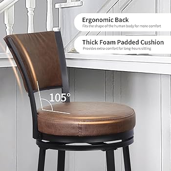 Amazon.com: FLYZC Bar Stools Set of 2, 25 Inch Metal Counter