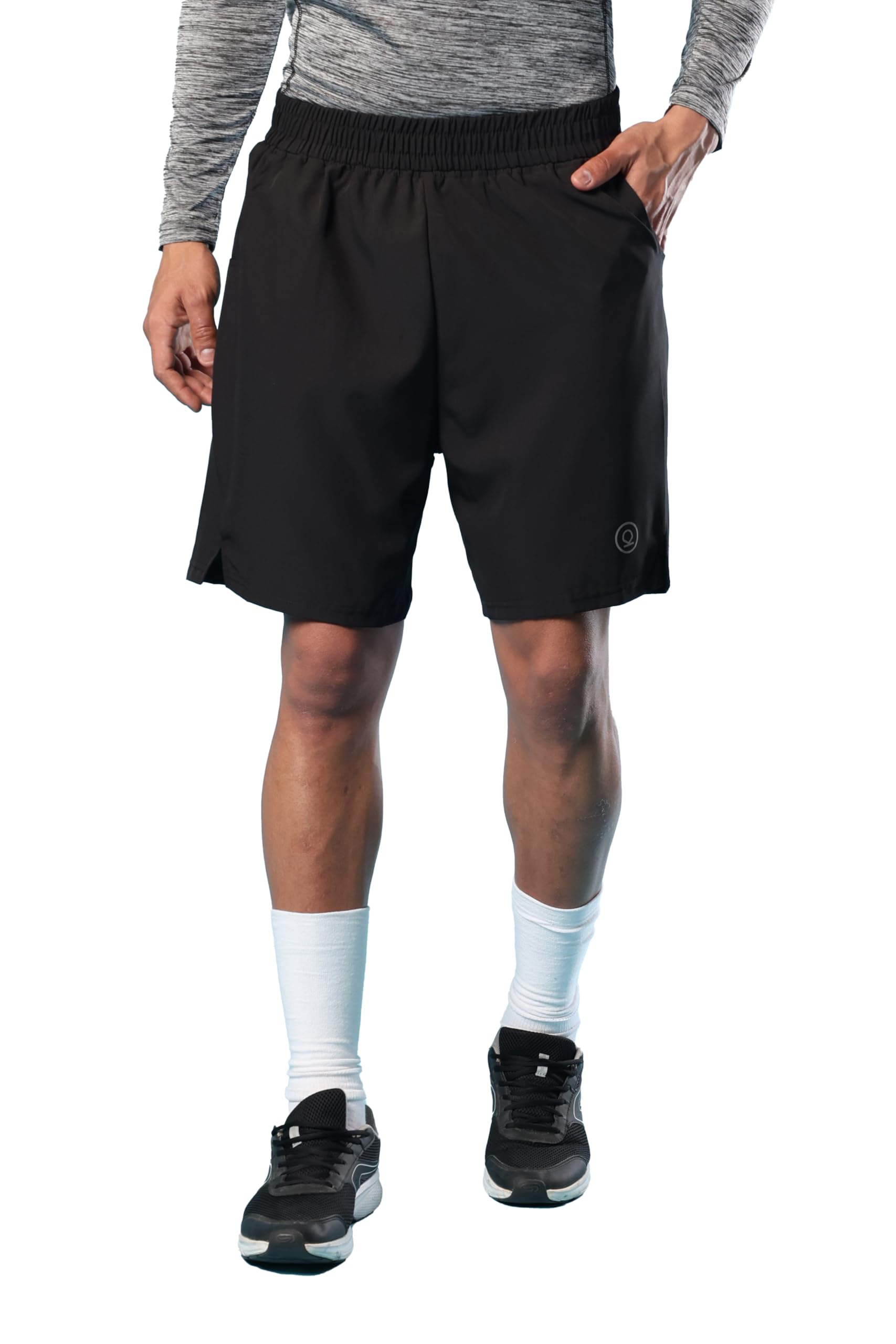 CHKOKKO Men Shorts for Gym Sports or Running | Dry-Fit Fabric Single Layered Active Summer Workout Wear Knee Length Regular Fit | Elastic Waist with Front and Back Pockets-picture-25