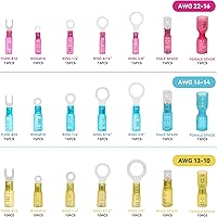 Vista 5 de HKS Herramienta de crimpado para conectores termorretráctiles con pelador 3 en 1 y 280 piezas de conectores termorretráctiles impermeables de grado